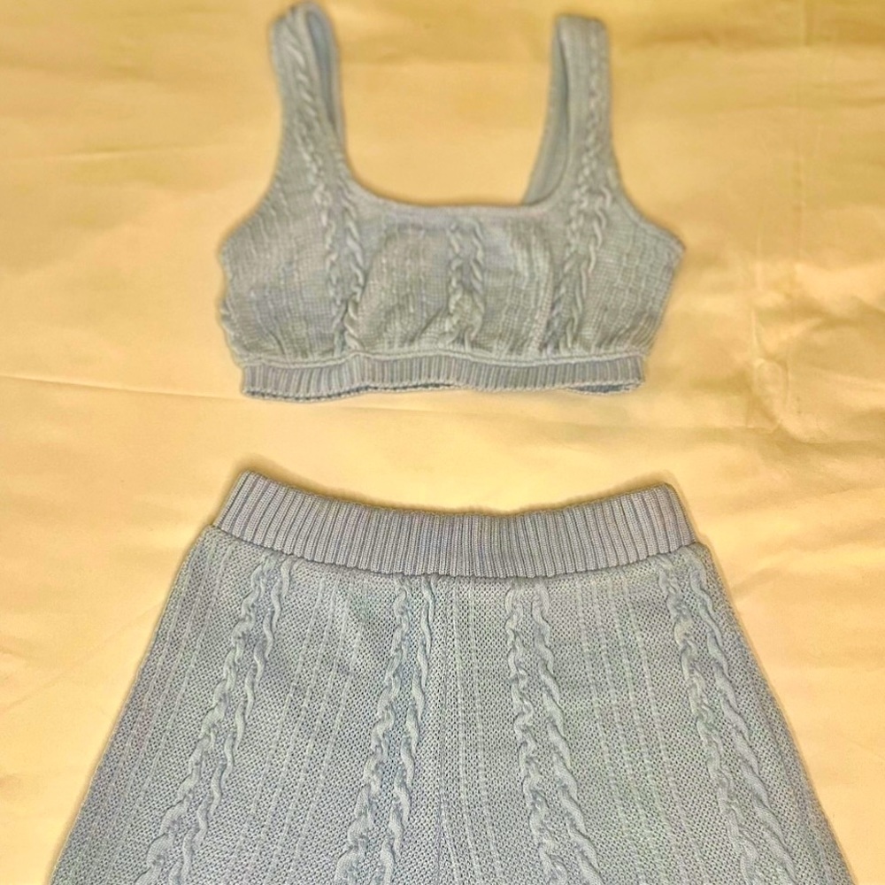 Zara Knit baby blue set (sm)